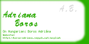 adriana boros business card
